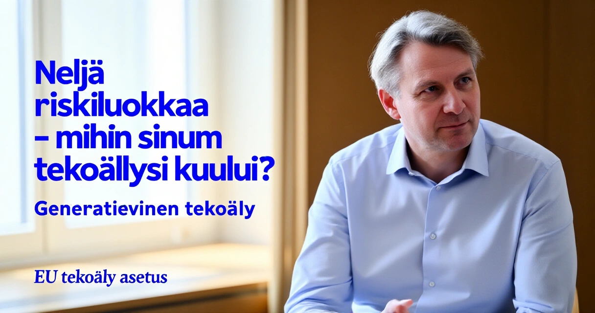 Neljä riskiluokkaa – mihin sinun tekoälysi kuuluu?