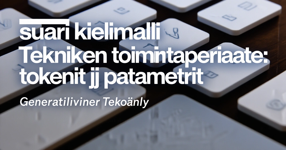 Tekninen toimintaperiaate: tokenit ja parametrit